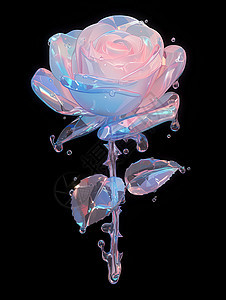 水晶色彩的玫瑰图片