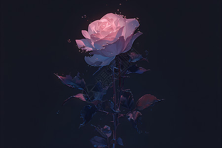黑暗玫瑰的孤独之美图片