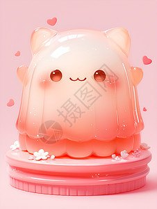 甜蜜可爱的猫咪蛋糕背景图片