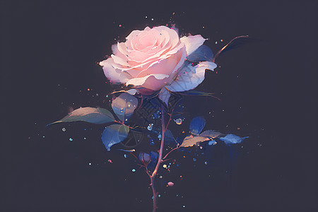 粉色的美丽玫瑰花背景图片