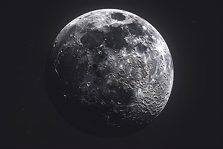 暗夜里的月球图片