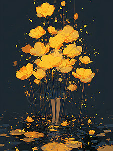 美丽的黄色花朵图片