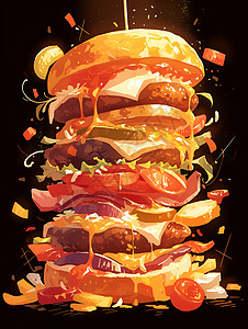 美味食欲无法抵挡的汉堡图片
