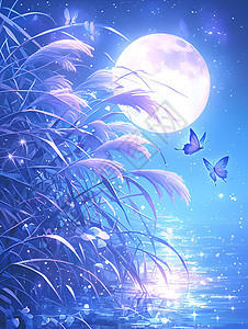 月光绽放的蝴蝶仙境图片