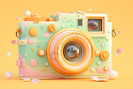 彩色的相机可爱相机高清图片