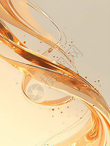 抽象化水流金色背景图片