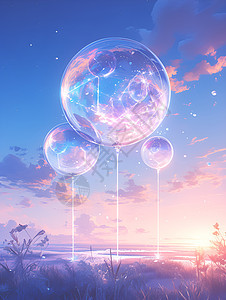 梦幻的气球景观图片