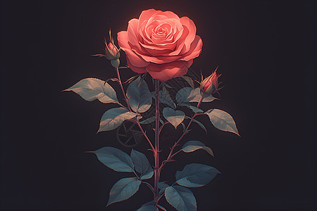 梦幻的玫瑰花朵图片