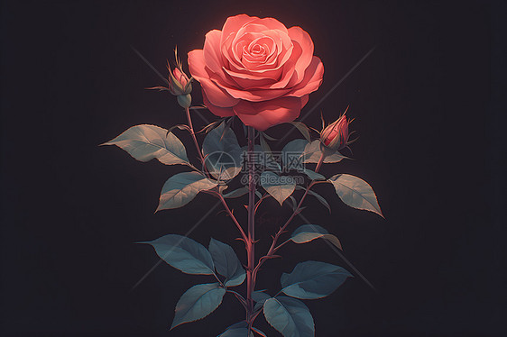 梦幻的玫瑰花朵图片
