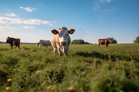 户外草原上的奶牛图片