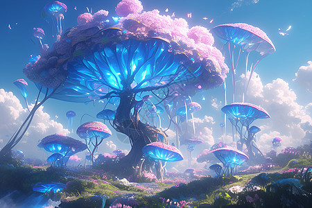 魔幻蘑菇森林图片