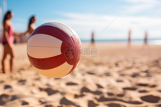 沙滩上的排球图片