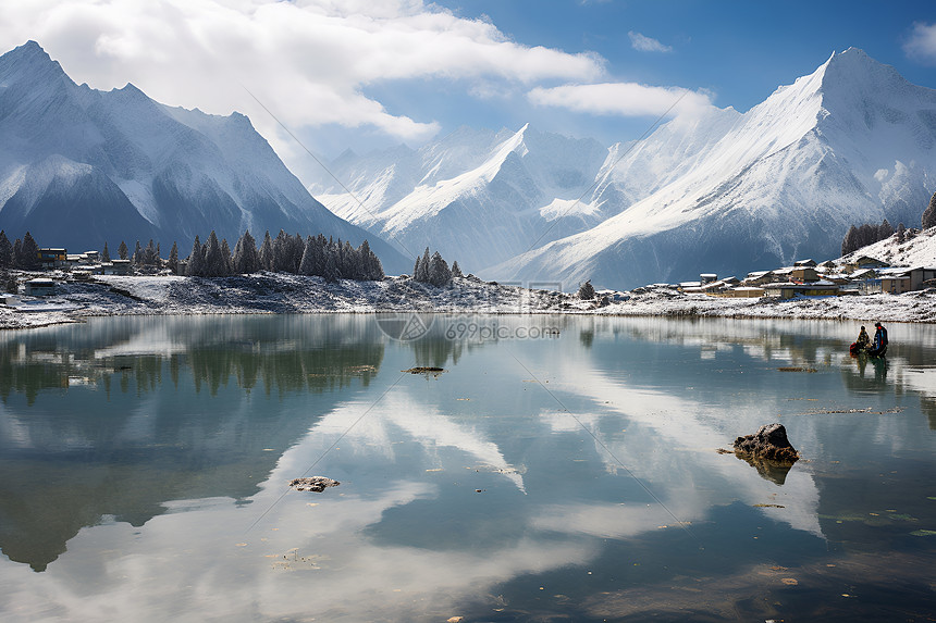 美丽雪山图片