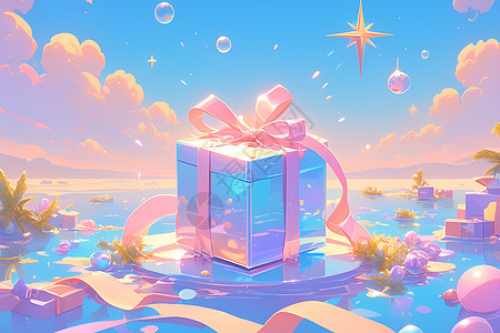 彩虹宝盒背景图片