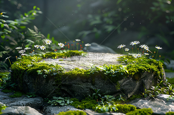 青苔花岗岩图片