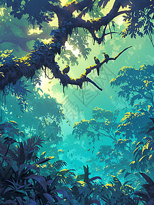 幻境热带繁茂丛林图片