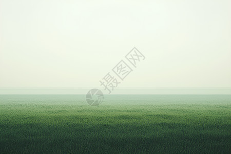 雾天和草坪图片