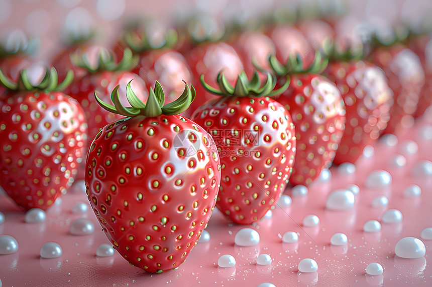 美味的迷你草莓图片