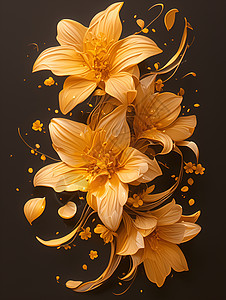 金黄色花朵图片