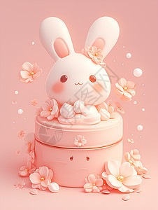 甜蜜可爱的兔子蛋糕图片
