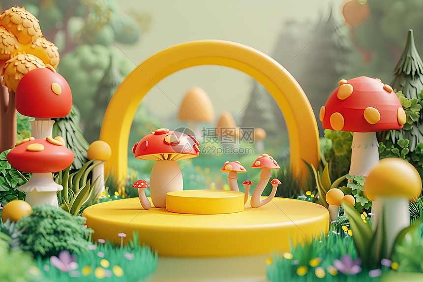 童趣蘑菇花园图片