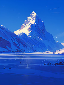 冰山夜景图片