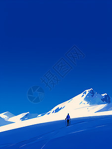 夜空下的雪山图片