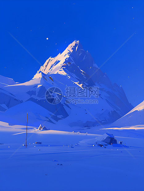 雪山星空图片