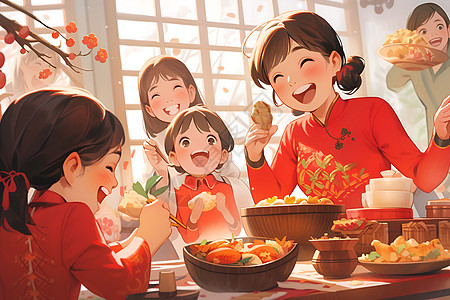 春节家庭聚会图片