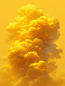 云雾腾腾的黄色粉末背景图片