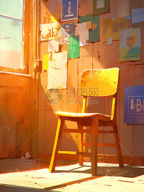 阳光下木椅的吸引力图片