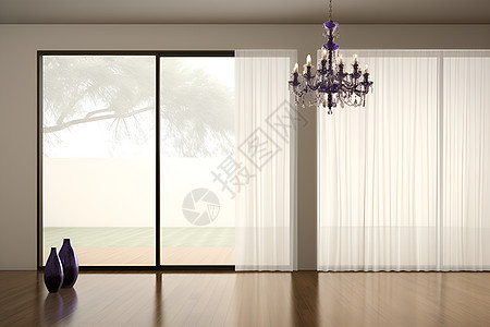 空旷的房间玻璃房间高清图片