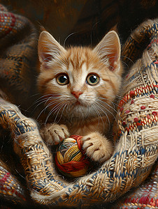 猫图片在猫窝中玩耍的猫咪背景
