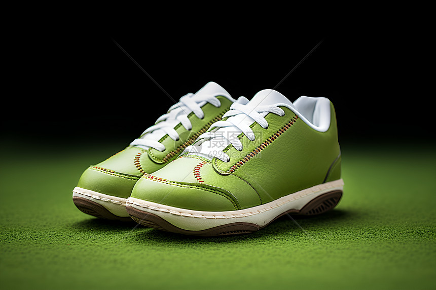 一双绿色的鞋子图片