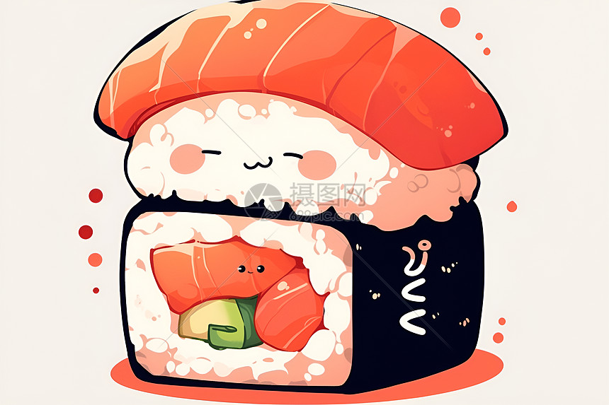 可爱的寿司角色图片