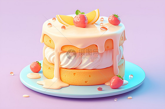 甜美奇幻蛋糕图片