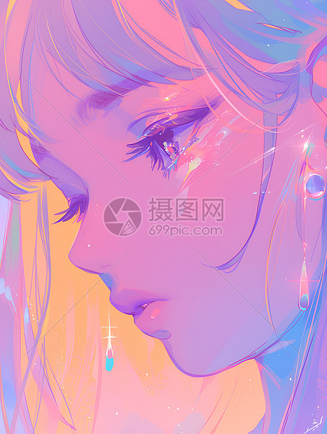 多彩梦幻少女图片