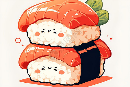 展示的可爱寿司卷图片