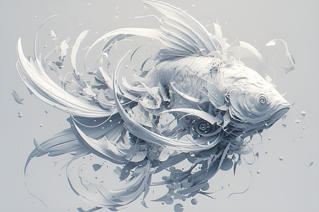 创作的鱼类插画图片