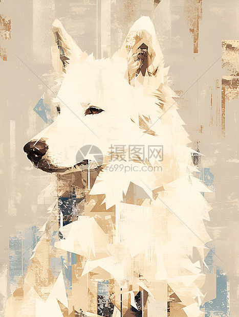 现代犬类插画图片