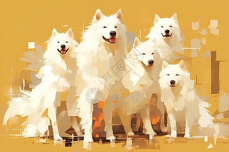 白色的宠物狗图片