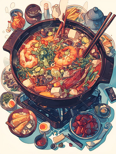 饕餮火锅美食图片