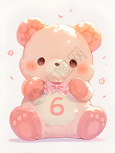 粉色的玩偶熊图片