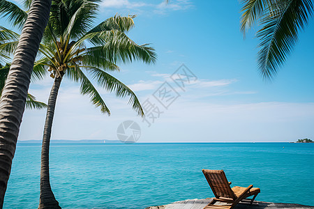 海边椅子海滩上的一把椅子背景