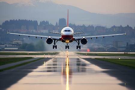 航空ppt一架大型喷气式客机背景