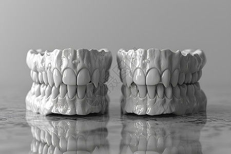 展示的医学牙齿模型图片