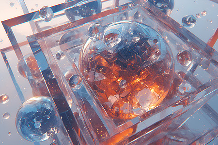 水晶立方冰雪奇幻图片