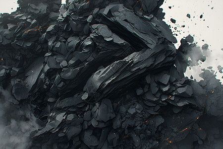黑色的煤炭图片