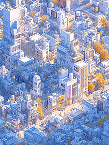 动漫城市中的高楼图片