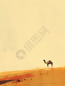孤独的骆驼图片